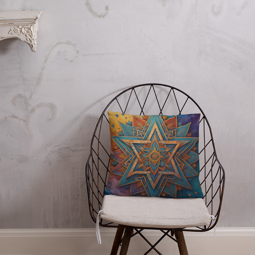 Vibrant Song | Star of David | Pillow Case
