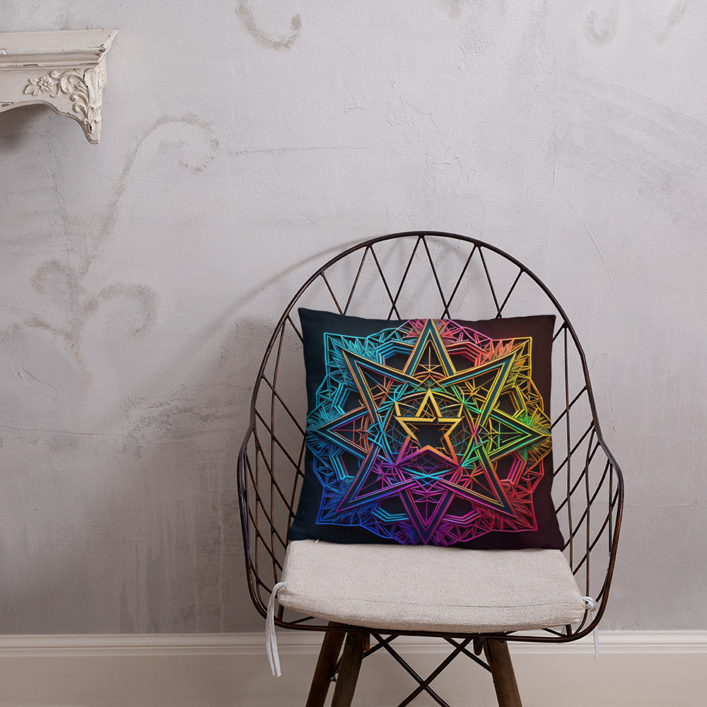 Futuristic Shine | Star of David | Pillow Case