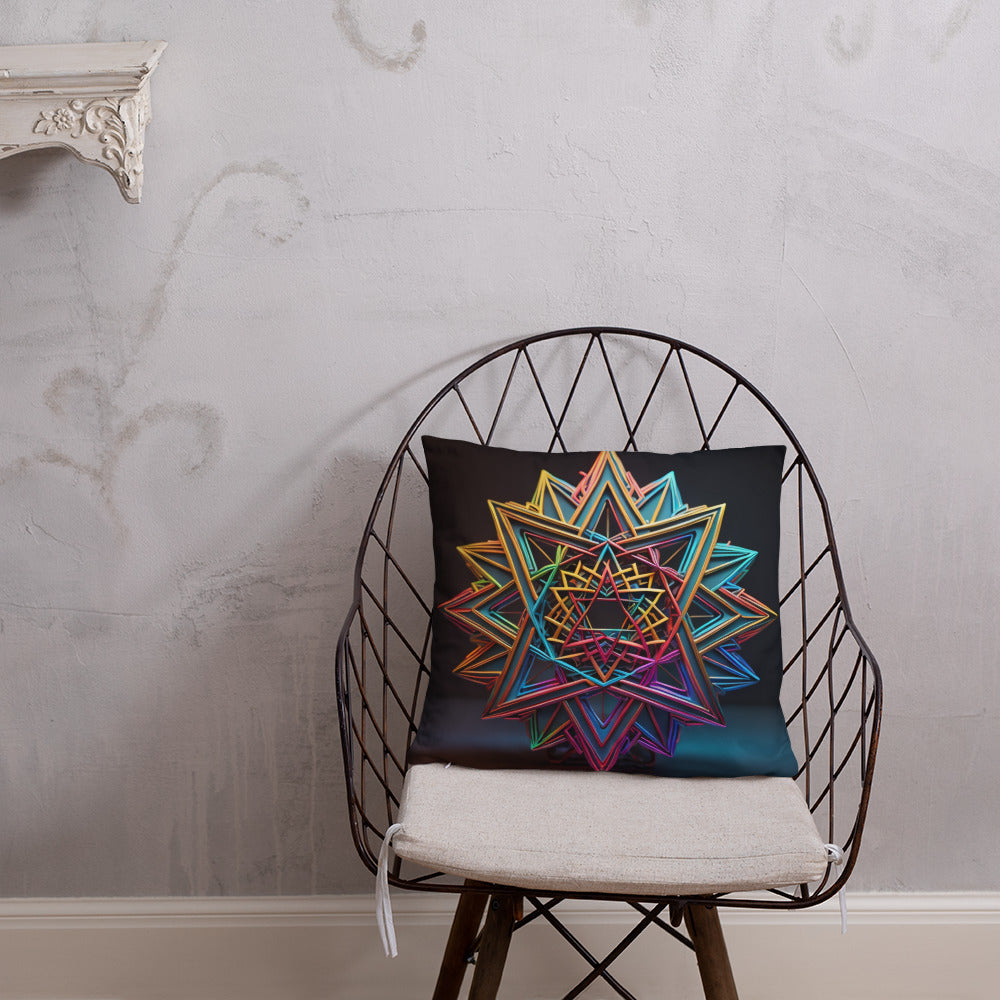 Futuristic Shine | Star of David | Pillow Case