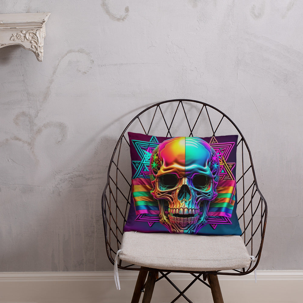 Cromo Skull | Star of David | Pillow Case