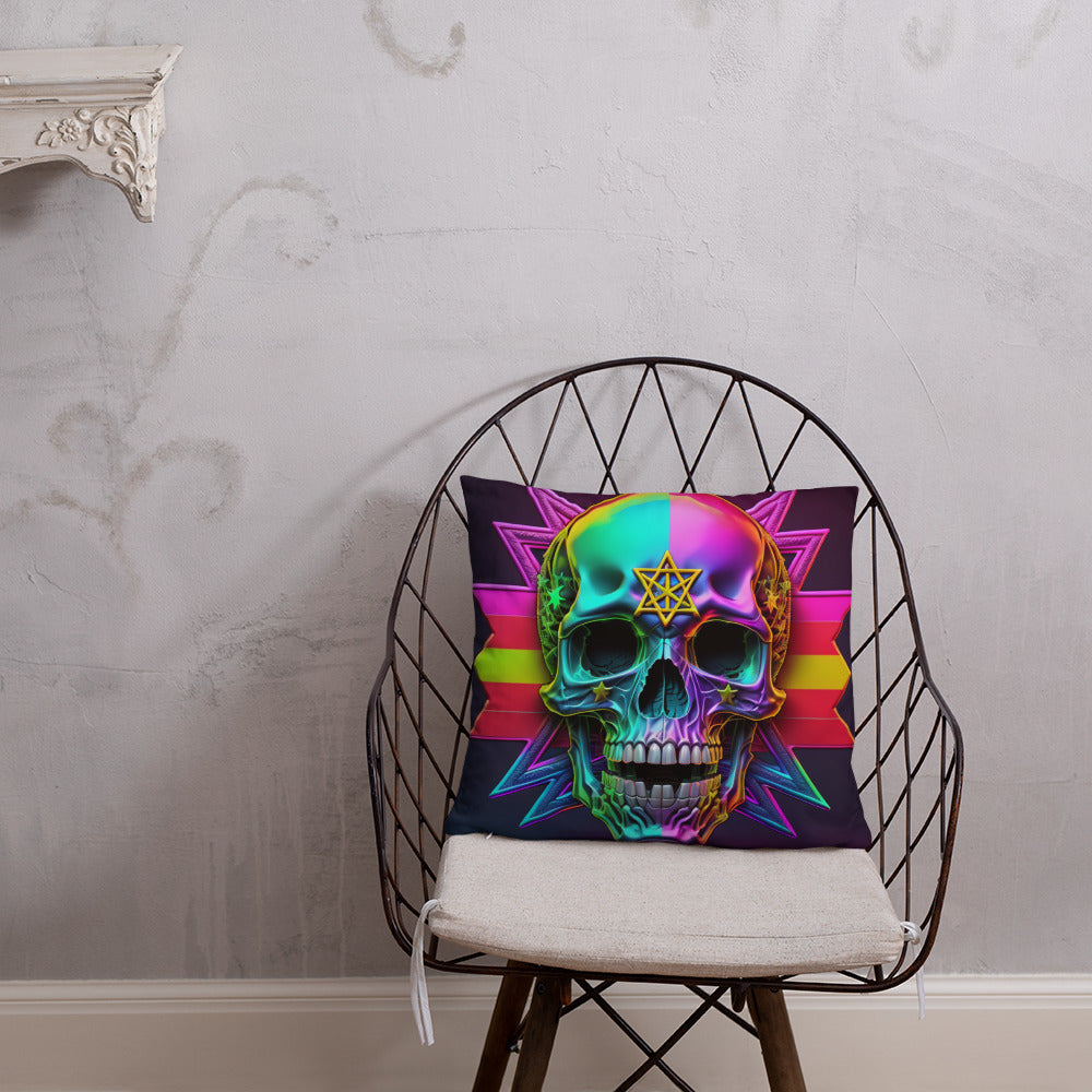 Cromo Skull | Star of David | Pillow Case