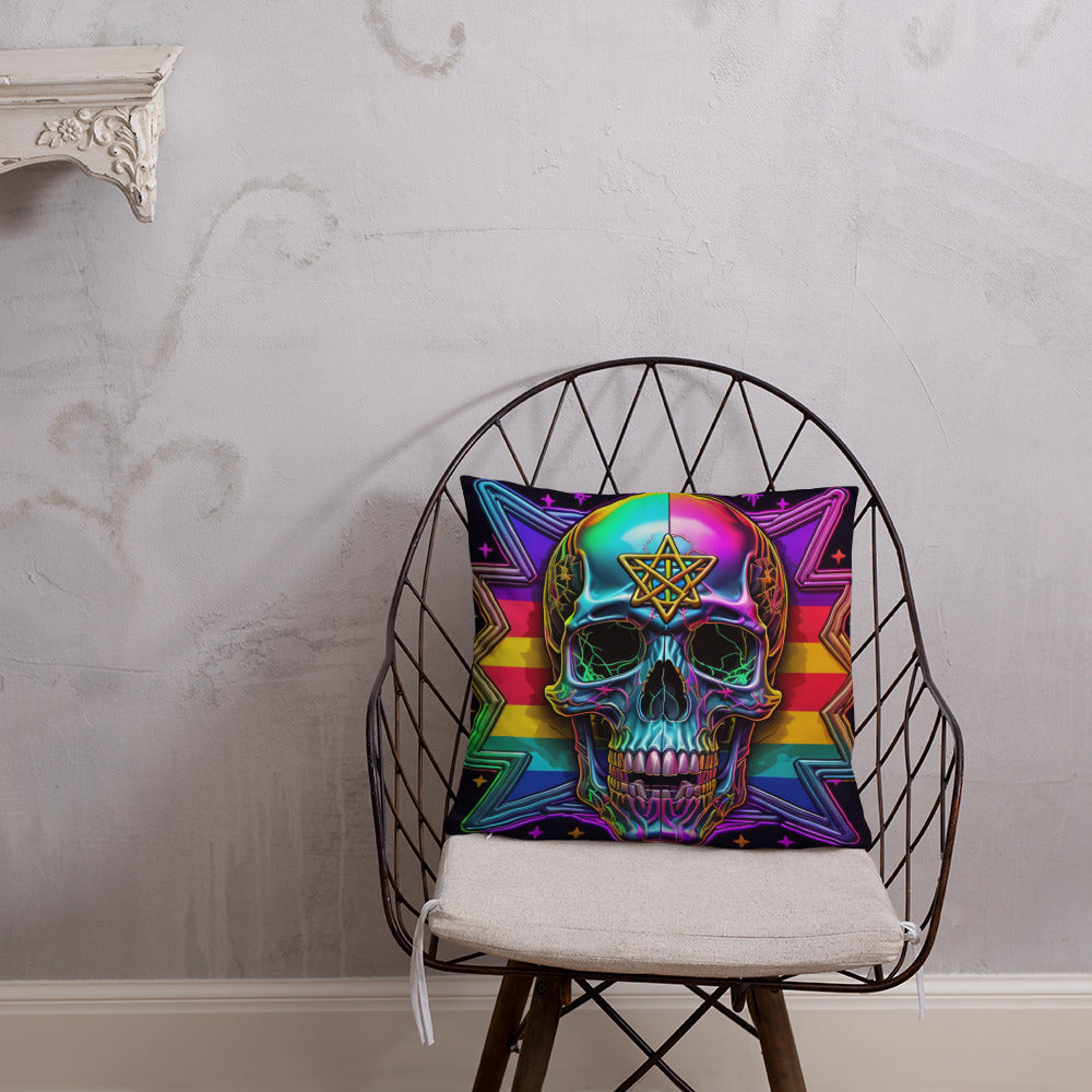 Cromo Skull | Star of David | Pillow Case