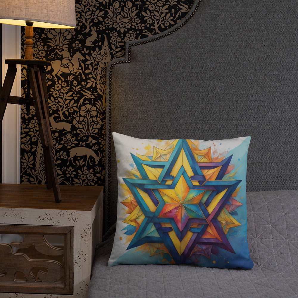 Vibrant Song | Star of David | Pillow Case