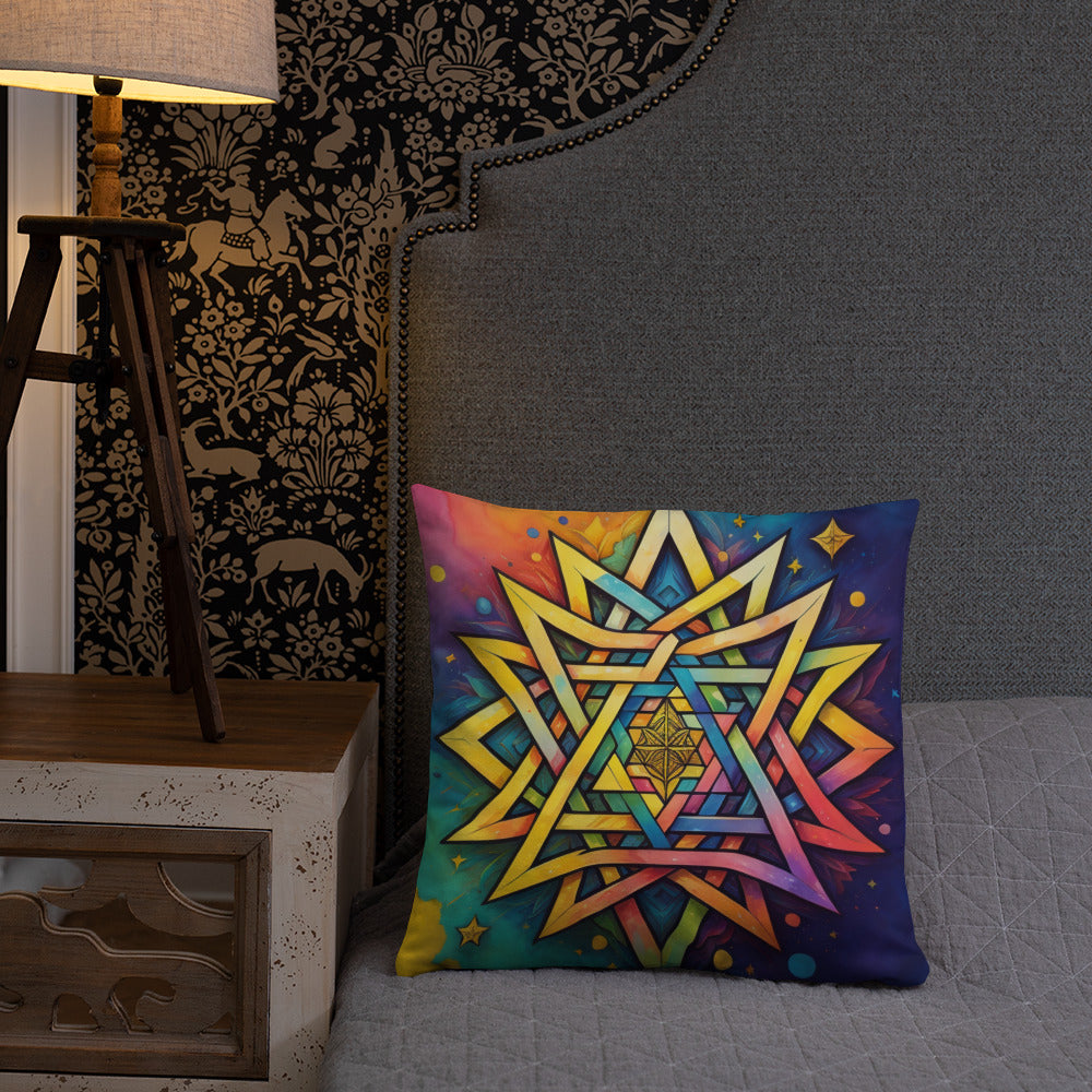 Vibrant Song | Star of David | Pillow Case