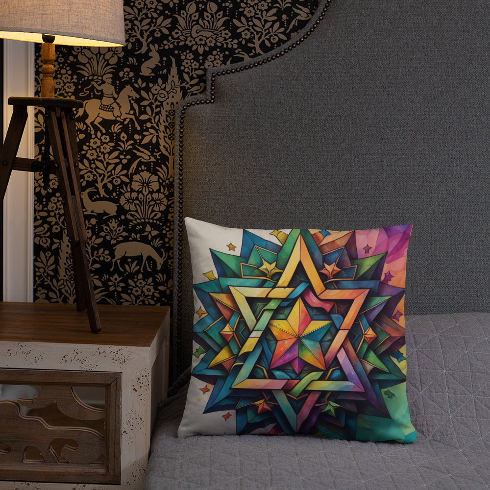 Vibrant Song | Star of David | Pillow Case