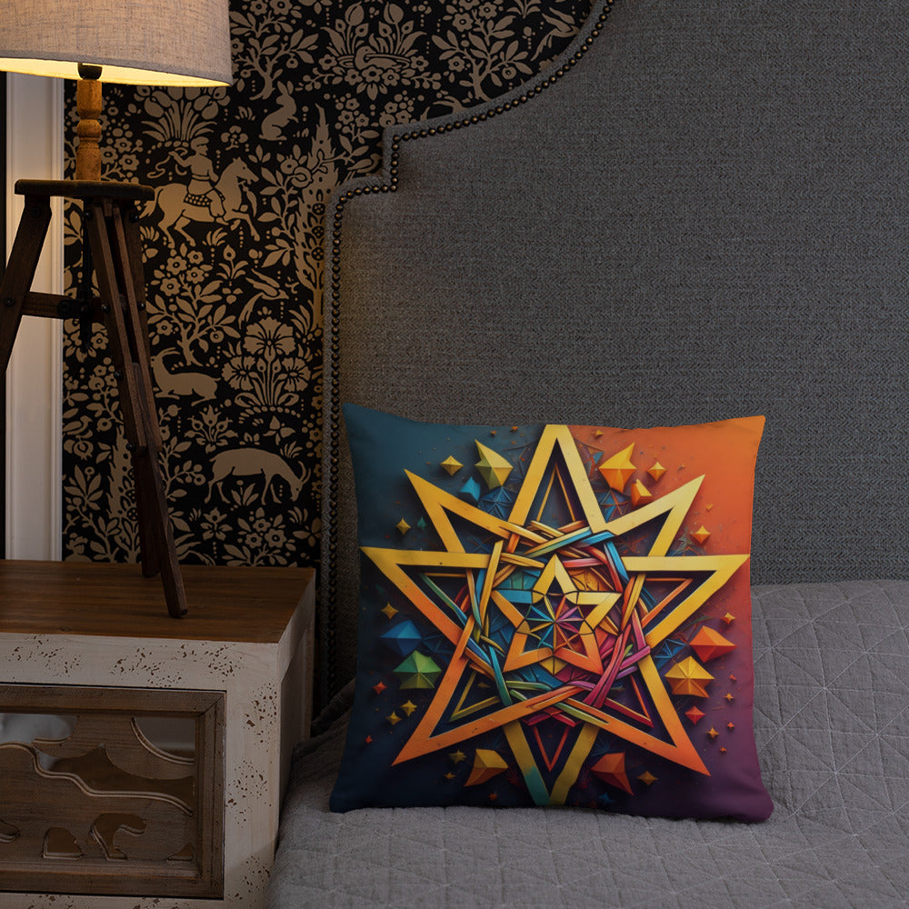 Vibrant Song | Star of David | Pillow Case