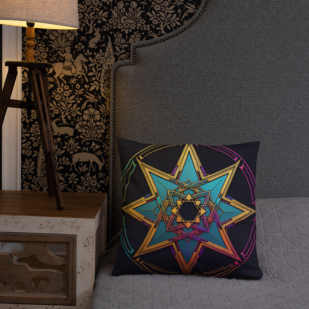 Futuristic Shine | Star of David | Pillow Case