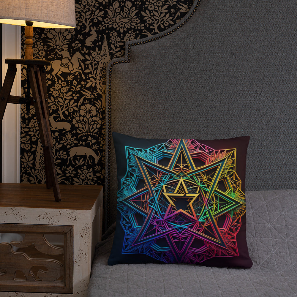 Futuristic Shine | Star of David | Pillow Case