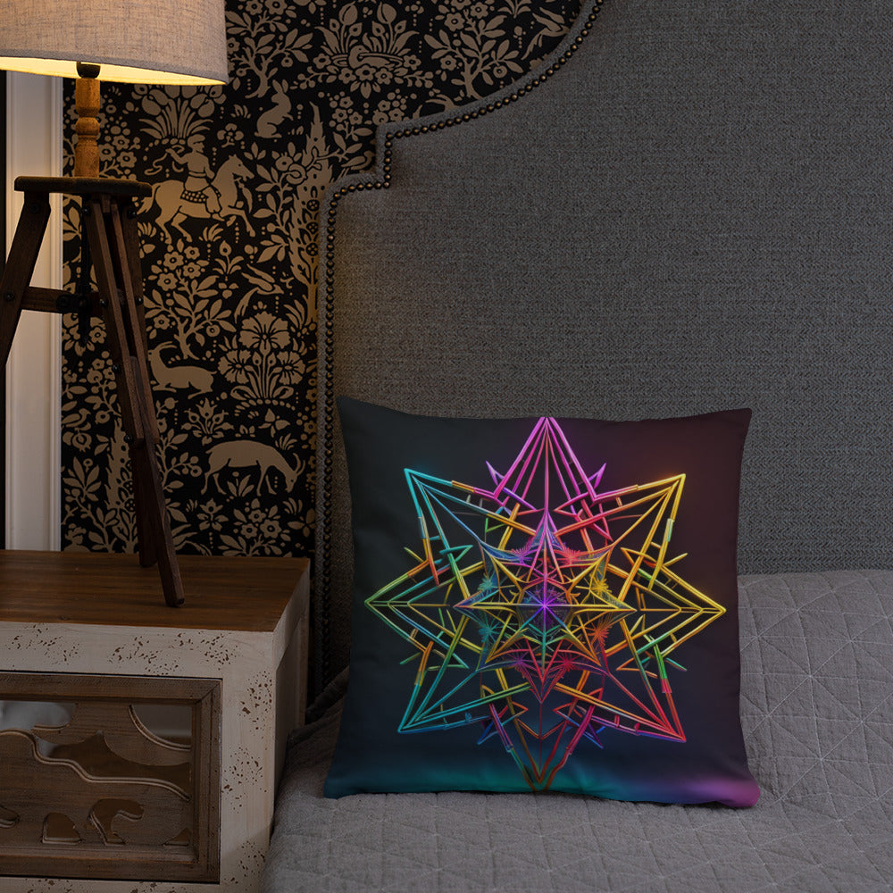 Futuristic Shine | Star of David | Pillow Case