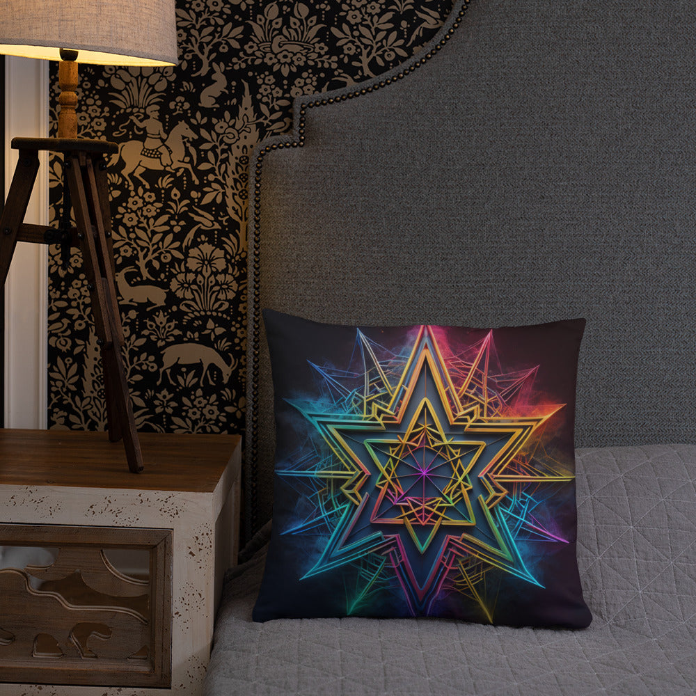 Futuristic Shine | Star of David | Pillow Case