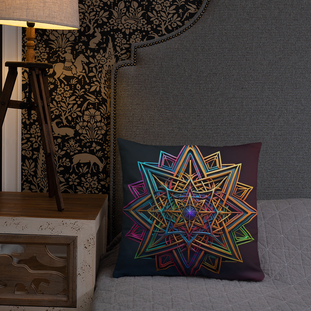 Futuristic Shine | Star of David | Pillow Case
