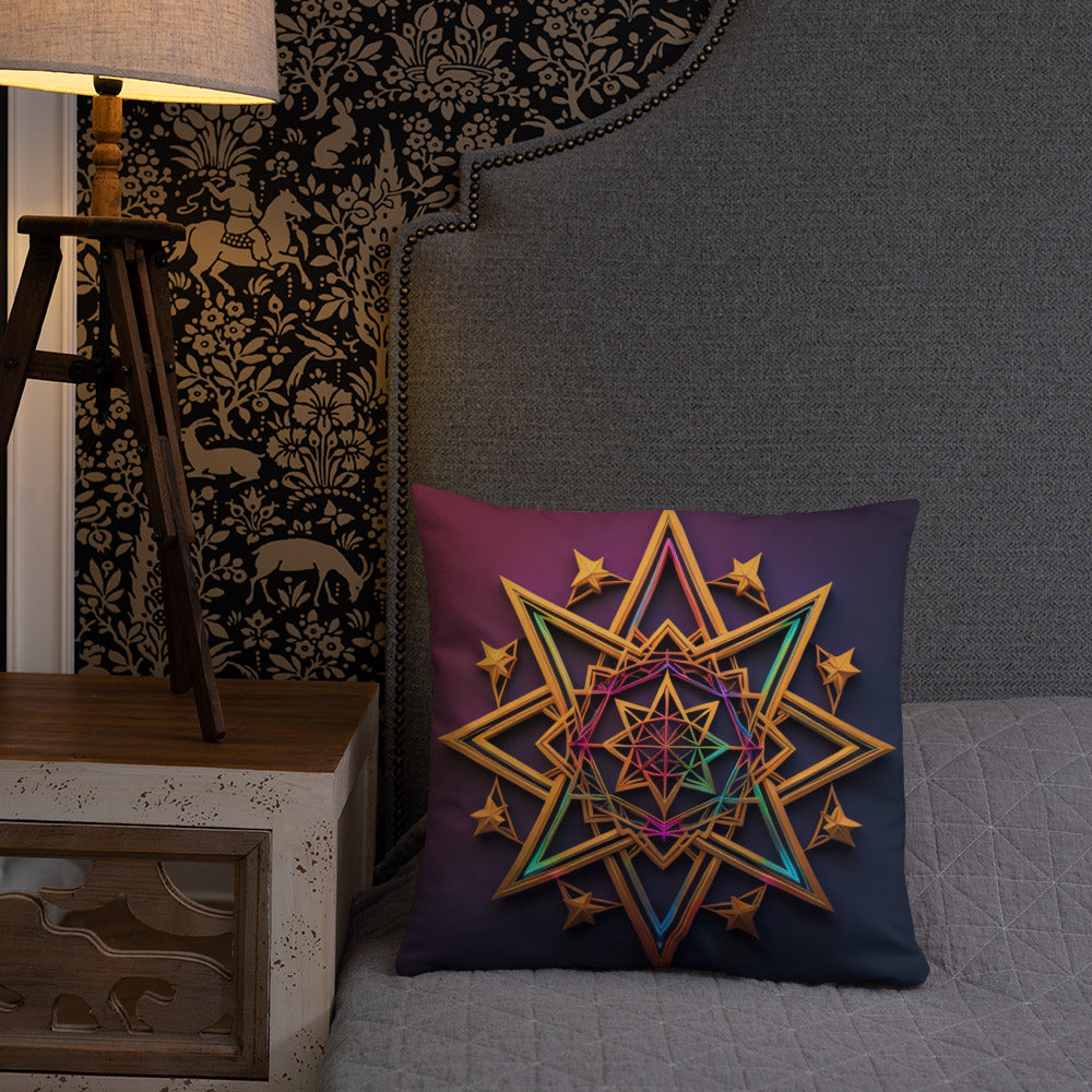 Futuristic Shine | Star of David | Pillow Case