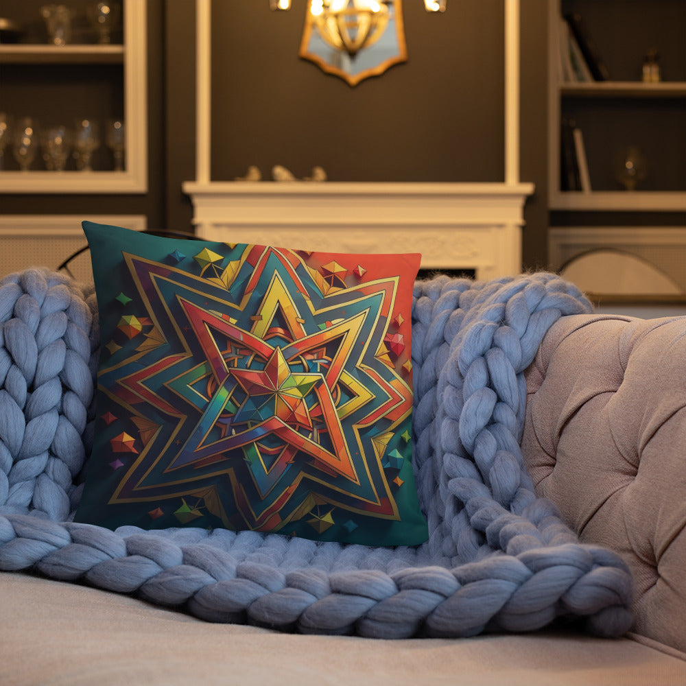 Vibrant Song | Star of David | Pillow Case