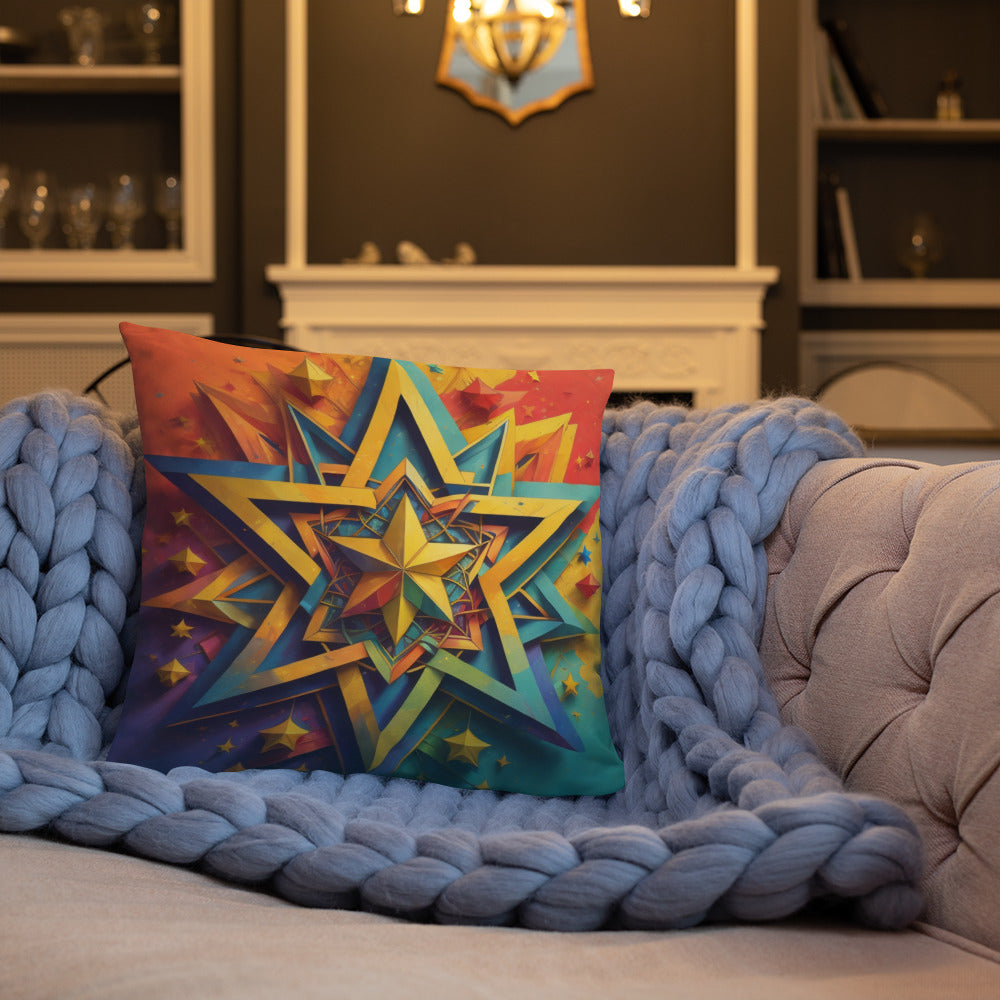 Vibrant Song | Star of David | Pillow Case