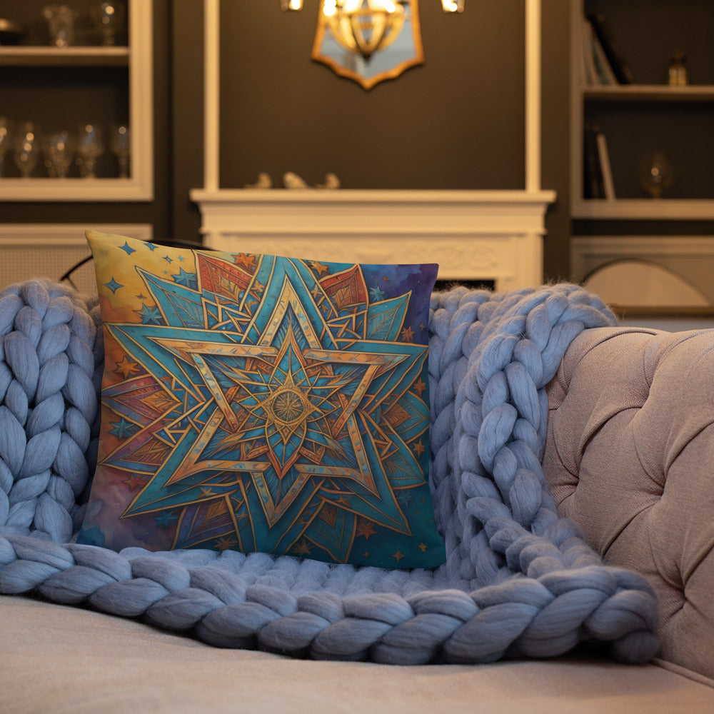 Vibrant Song | Star of David | Pillow Case
