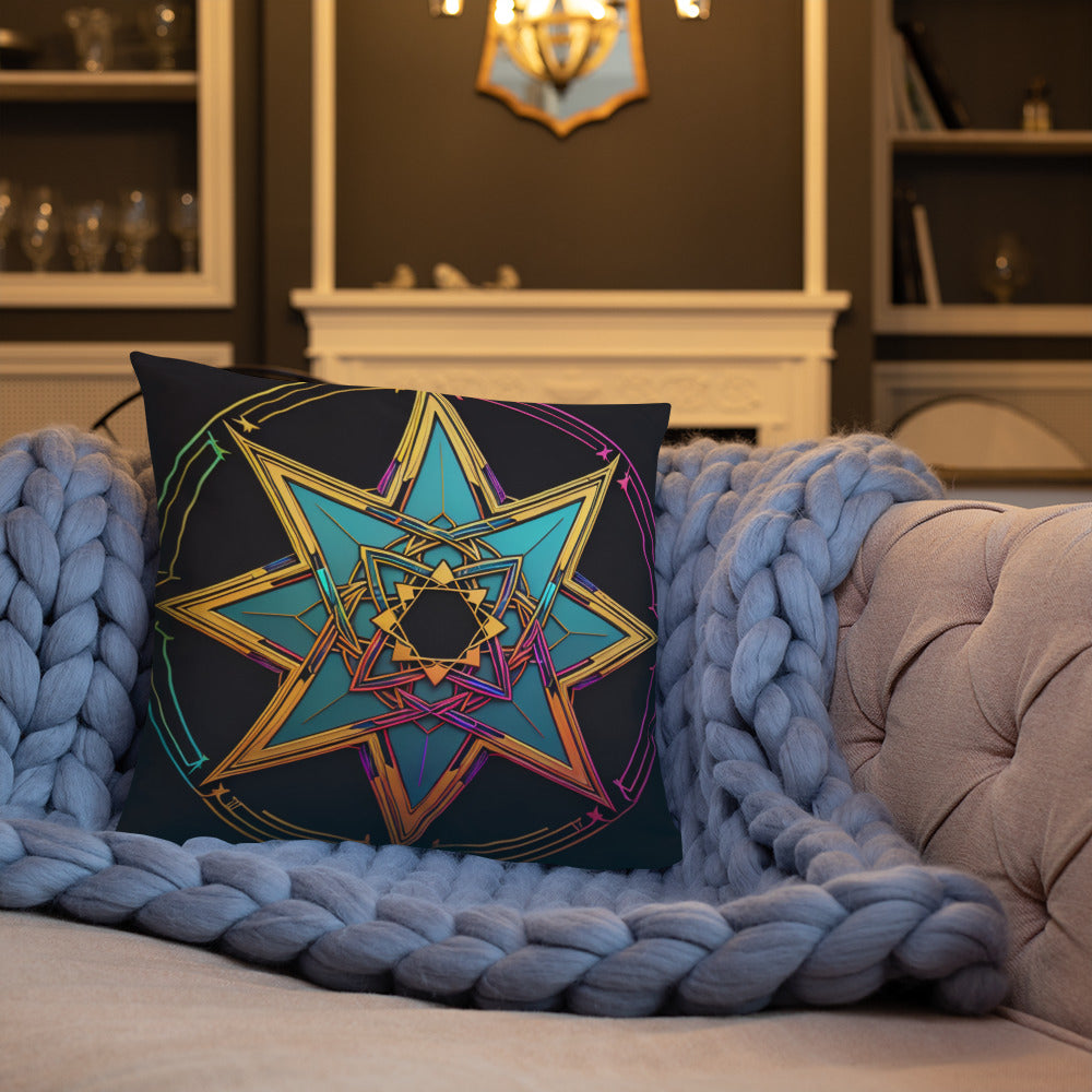 Futuristic Shine | Star of David | Pillow Case