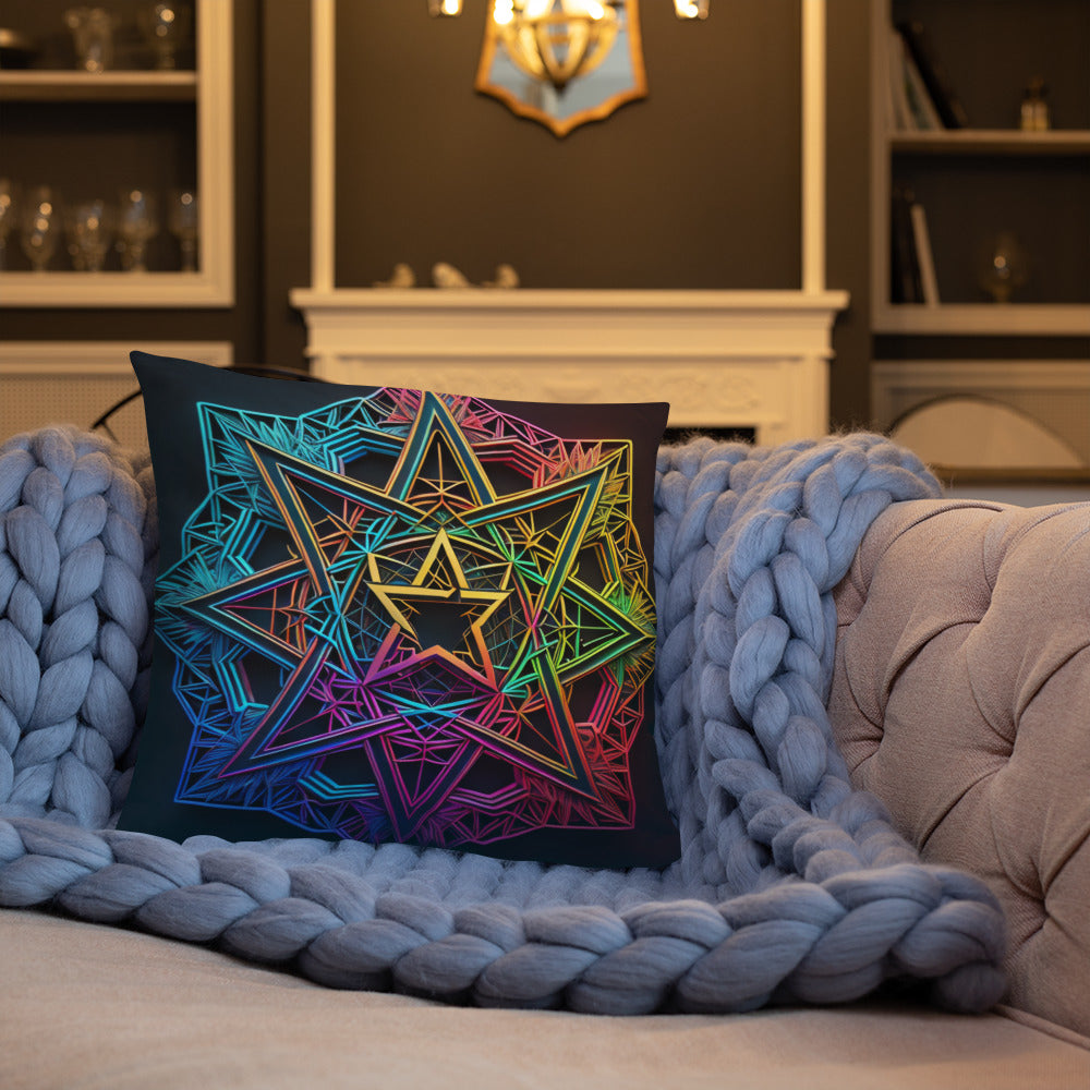 Futuristic Shine | Star of David | Pillow Case