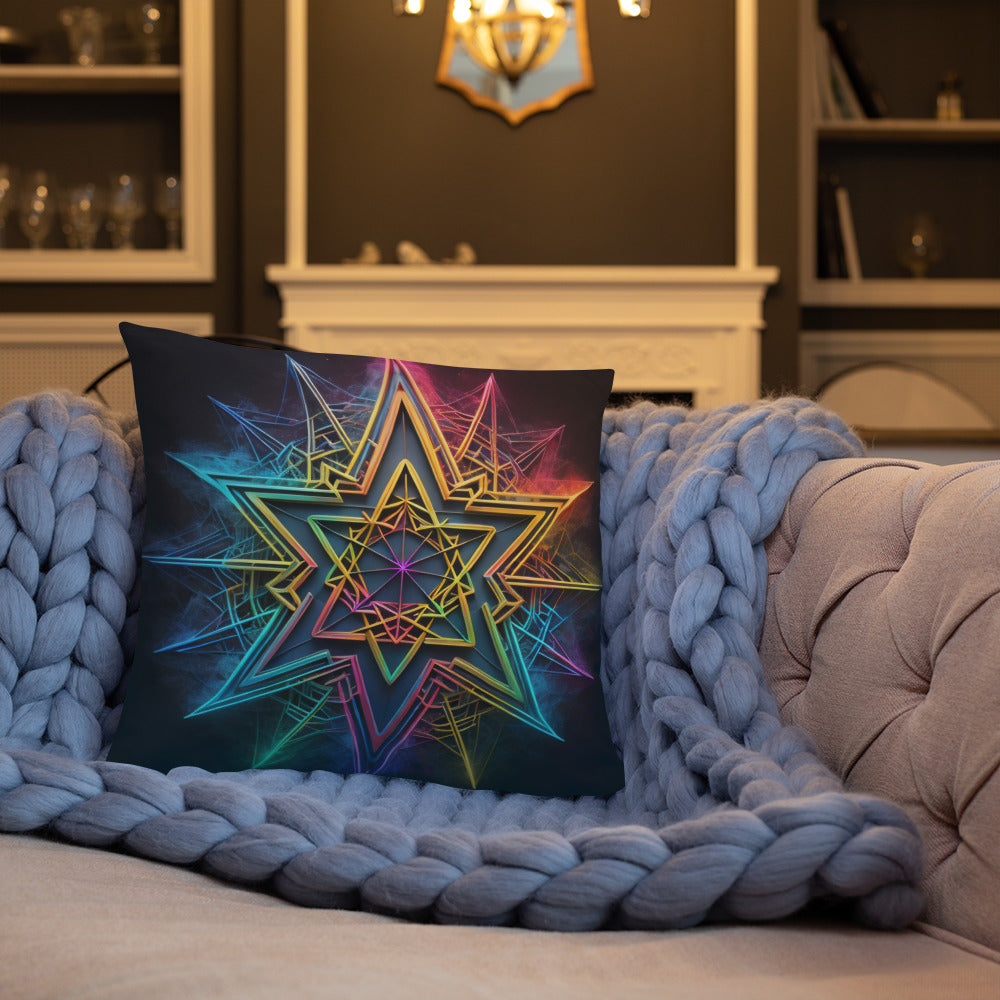 Futuristic Shine | Star of David | Pillow Case
