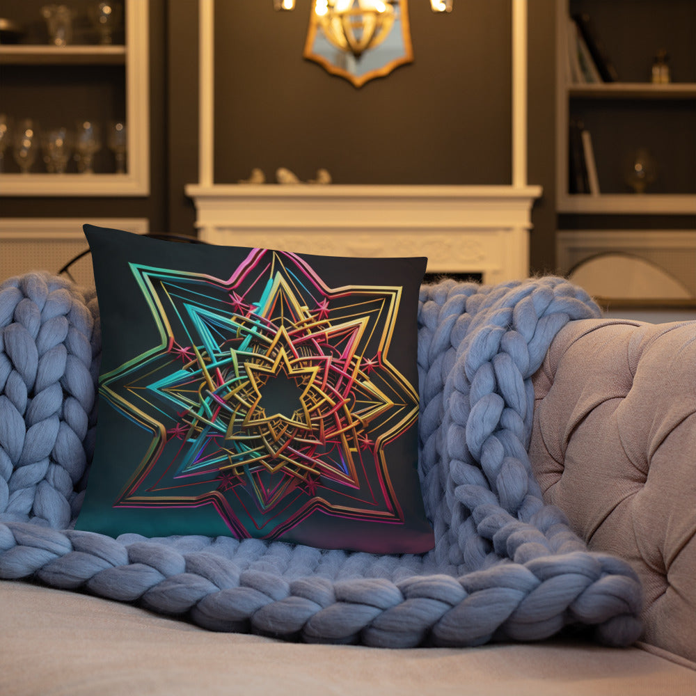 Futuristic Shine | Star of David | Pillow Case