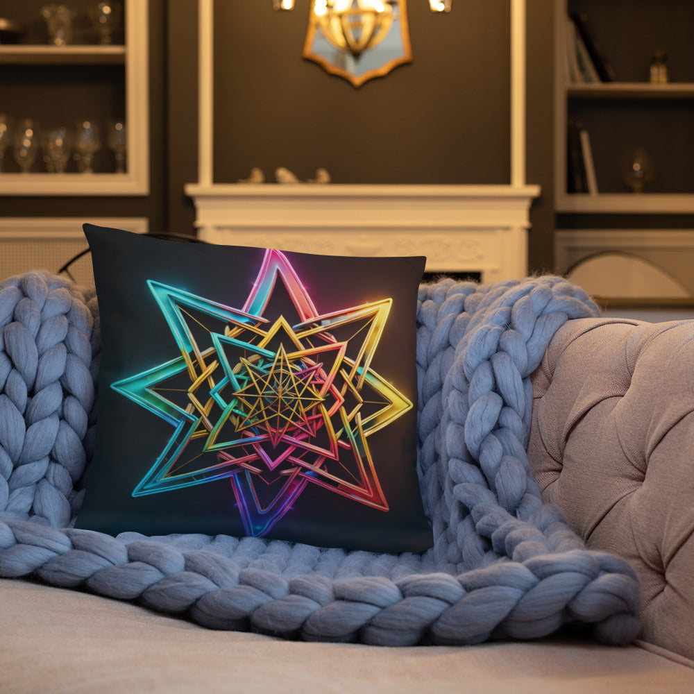 Futuristic Shine | Star of David | Pillow Case