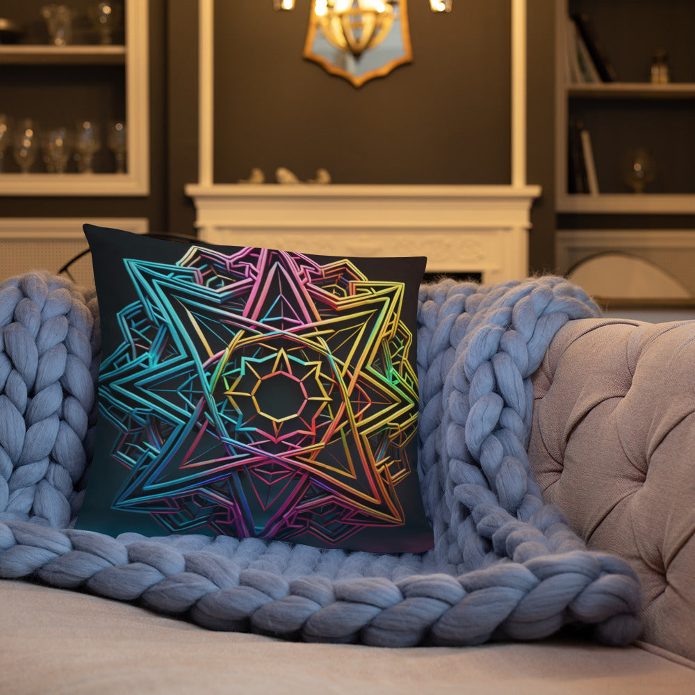 Futuristic Shine | Star of David | Pillow Case