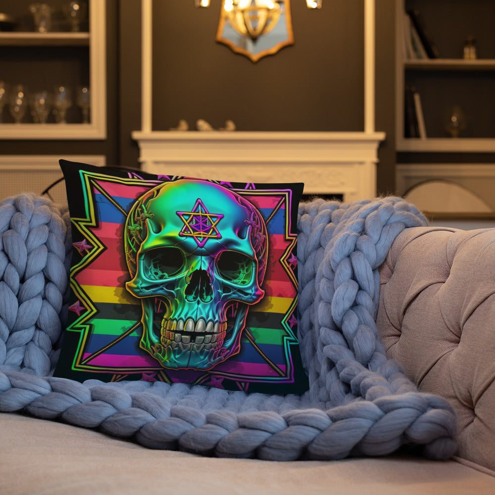 Cromo Skull | Star of David | Pillow Case