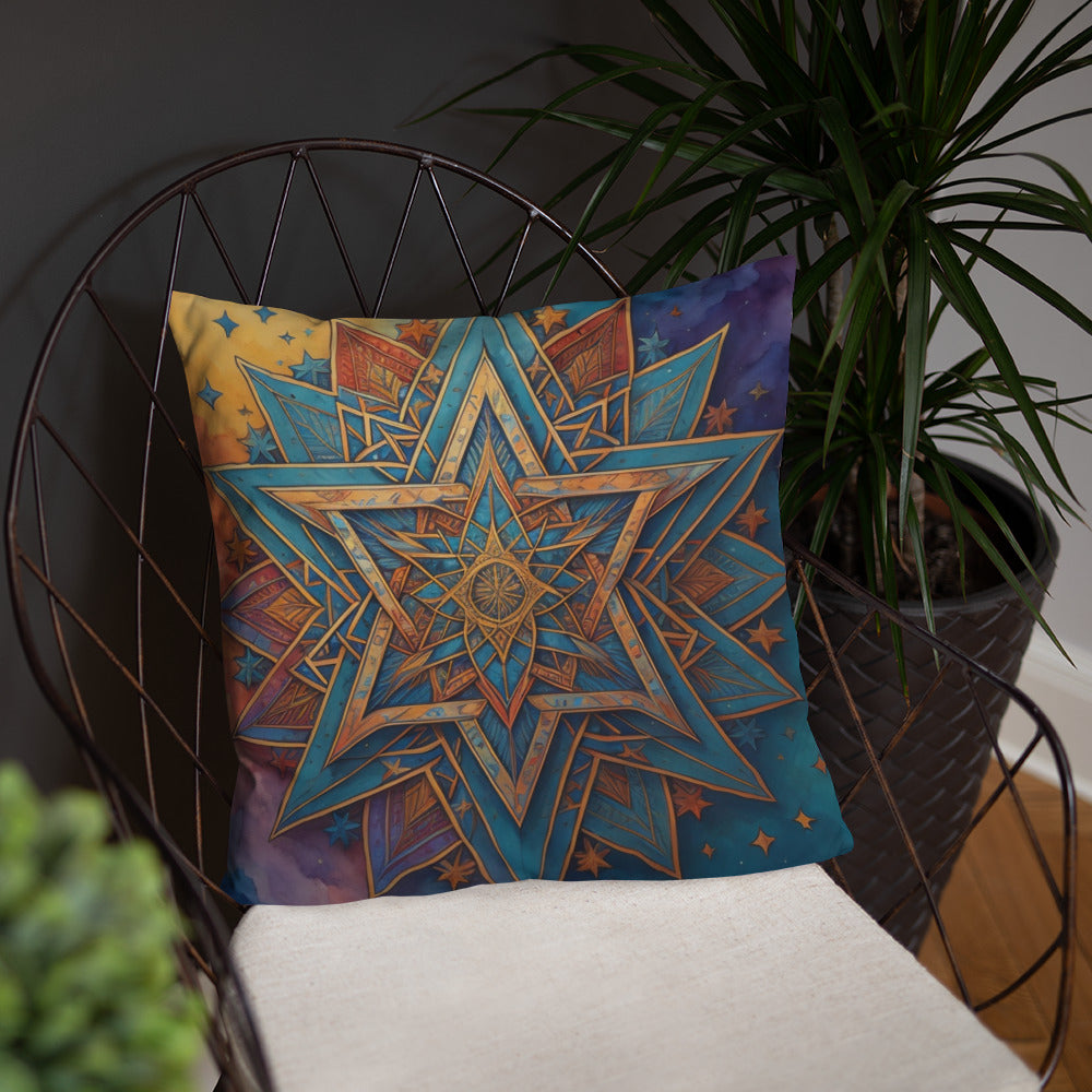 Vibrant Song | Star of David | Pillow Case