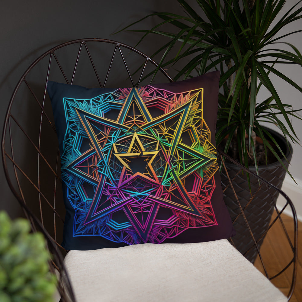 Futuristic Shine | Star of David | Pillow Case