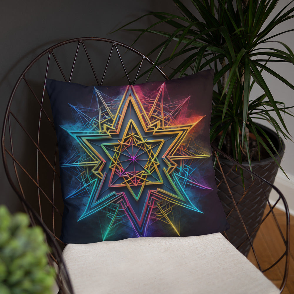 Futuristic Shine | Star of David | Pillow Case
