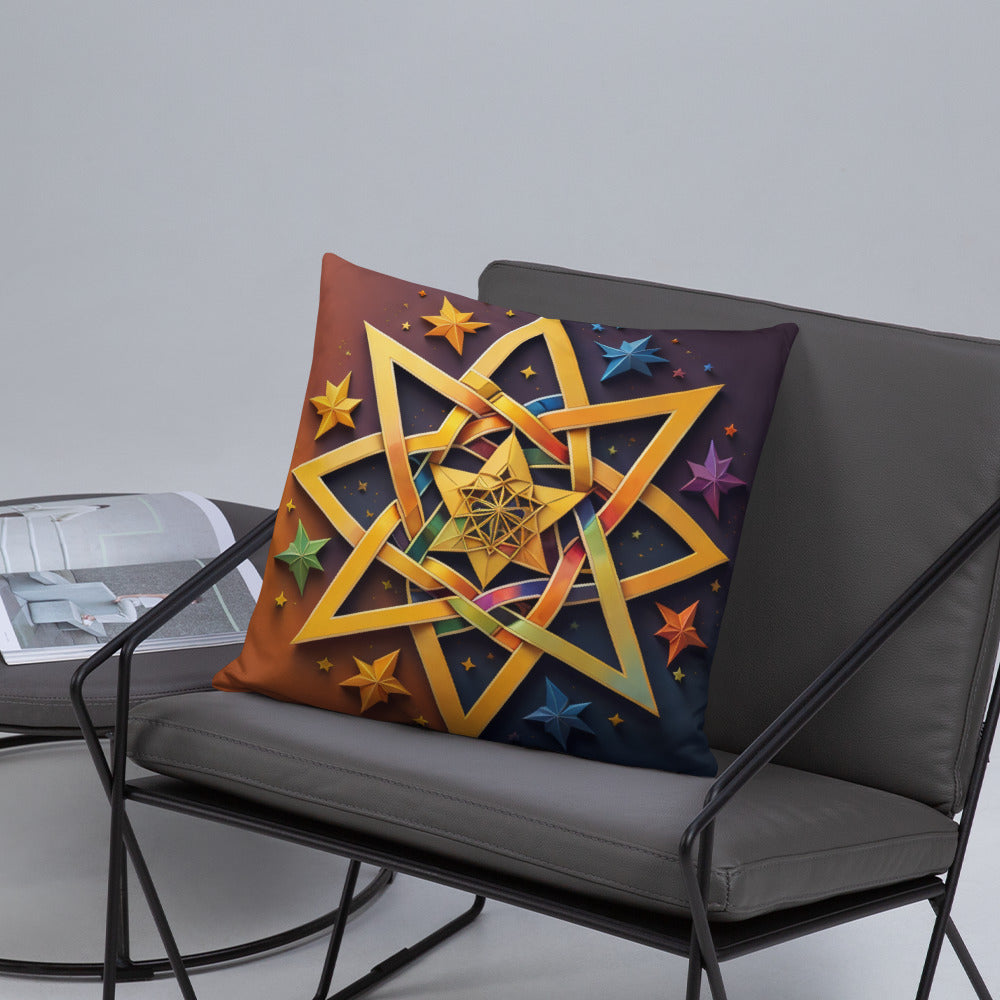 Vibrant Song | Star of David | Pillow Case