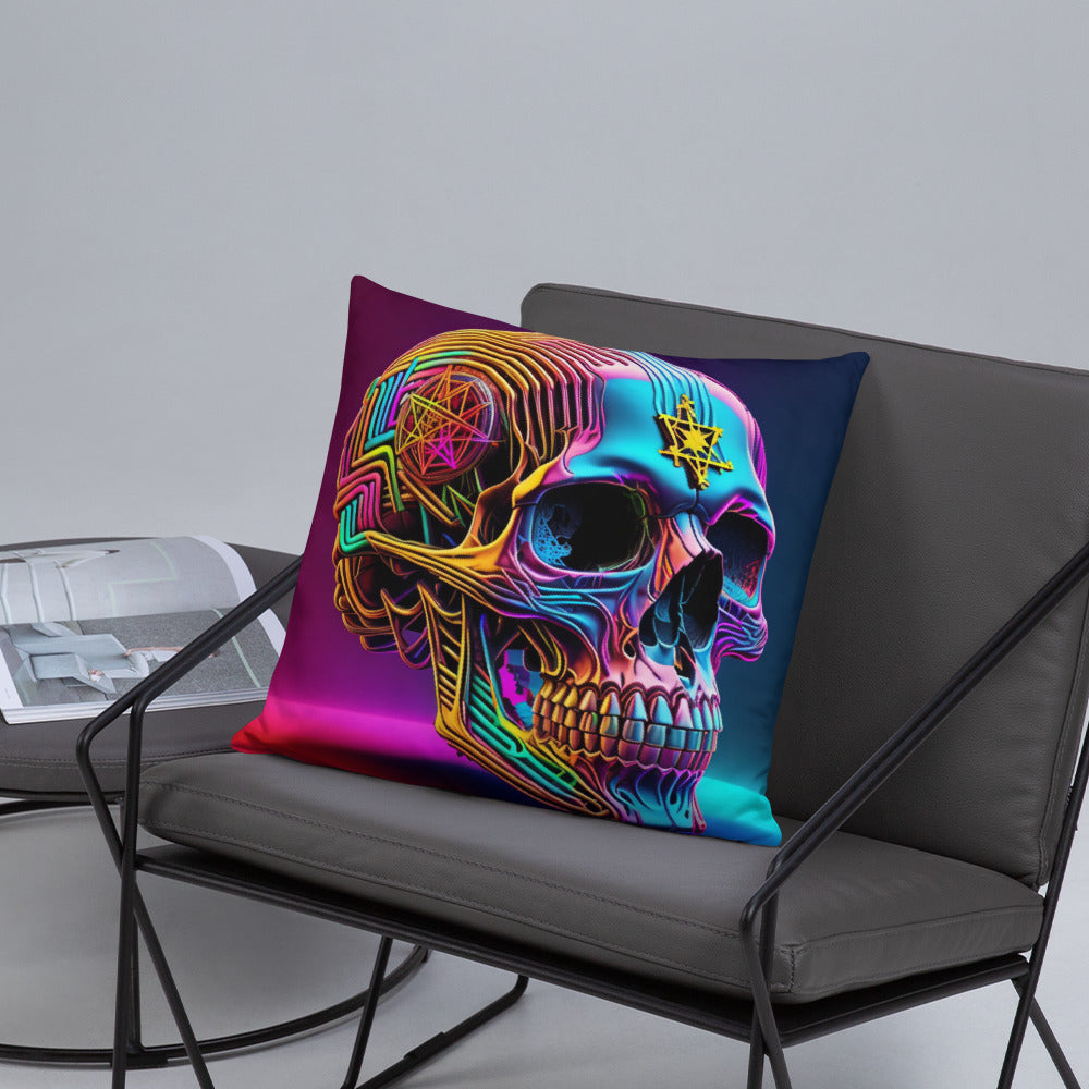 Cromo Skull | Star of David | Pillow Case