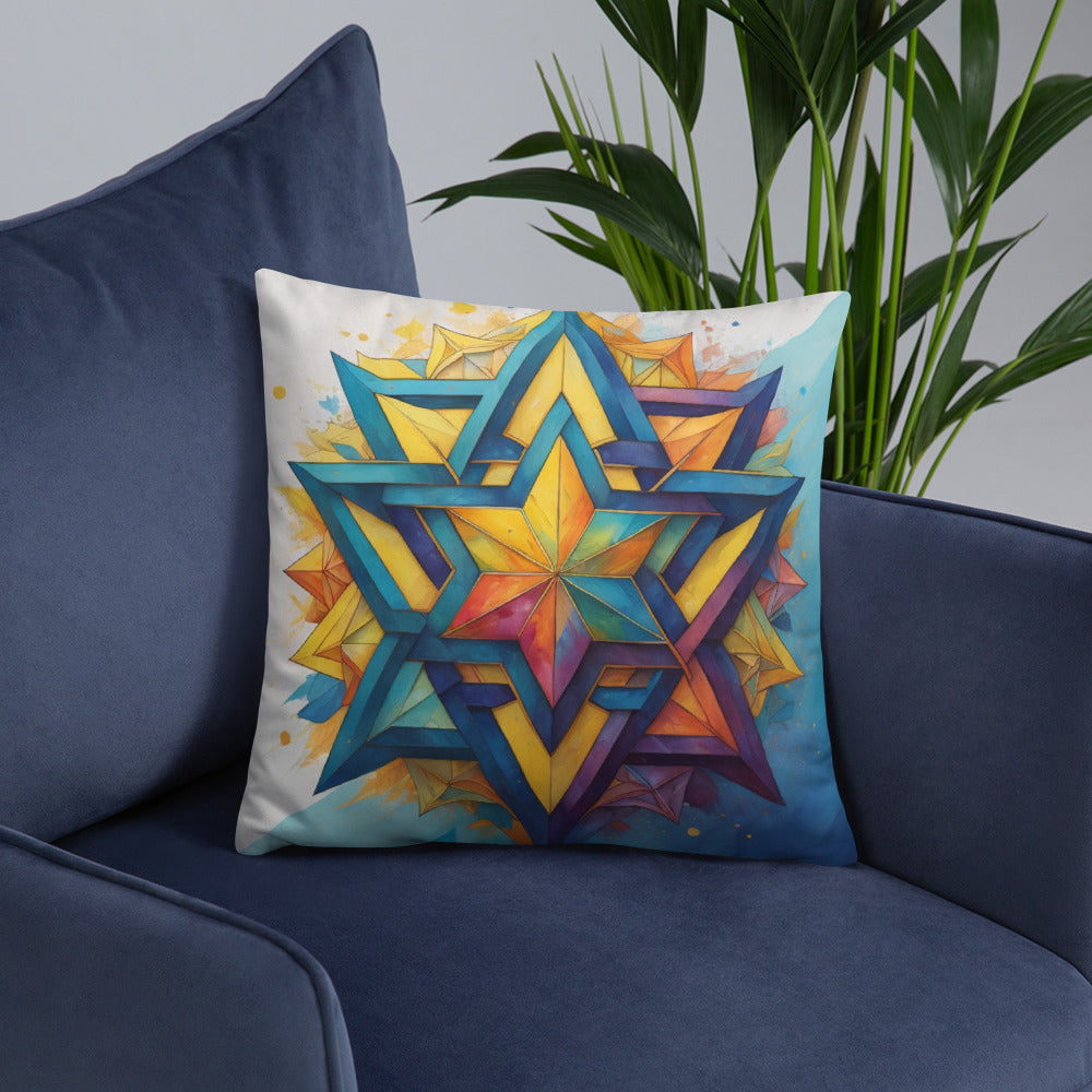Vibrant Song | Star of David | Pillow Case