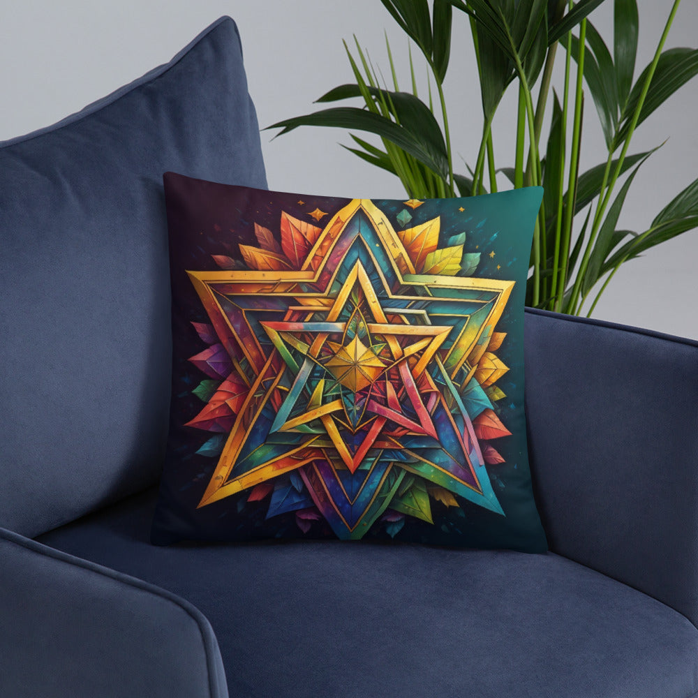 Vibrant Song | Star of David | Pillow Case