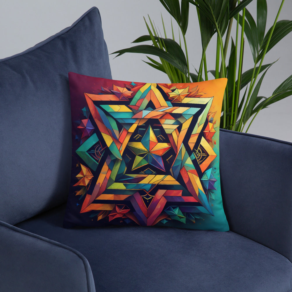 Vibrant Song | Star of David | Pillow Case