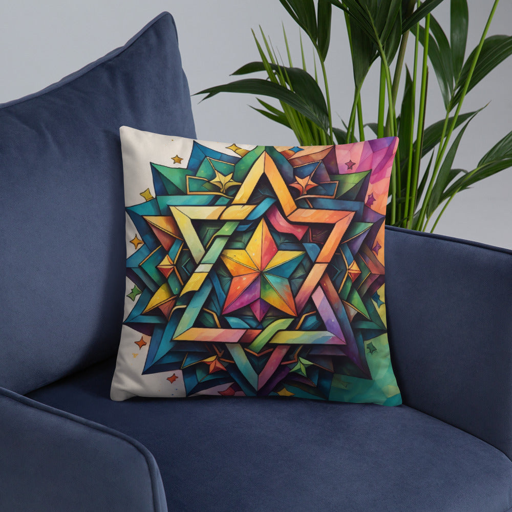 Vibrant Song | Star of David | Pillow Case