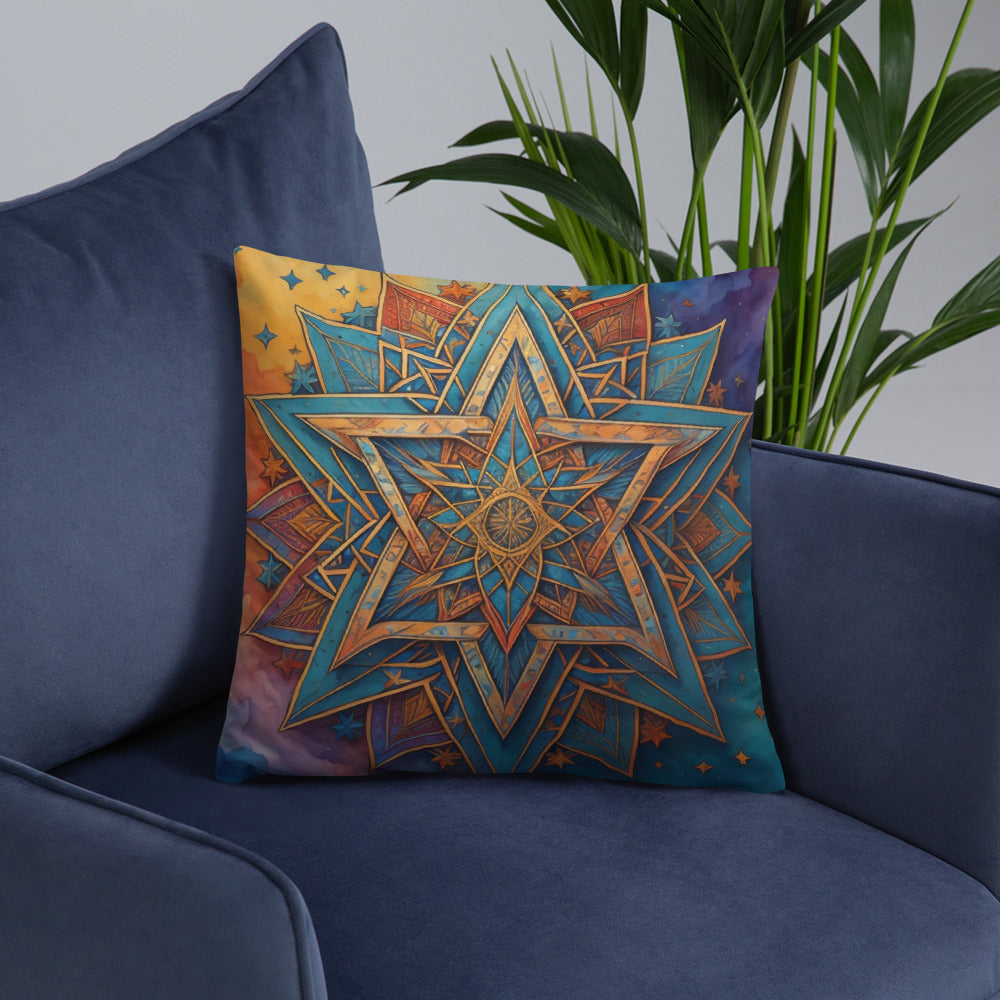 Vibrant Song | Star of David | Pillow Case