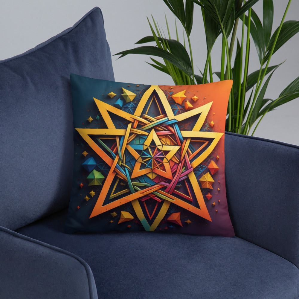 Vibrant Song | Star of David | Pillow Case