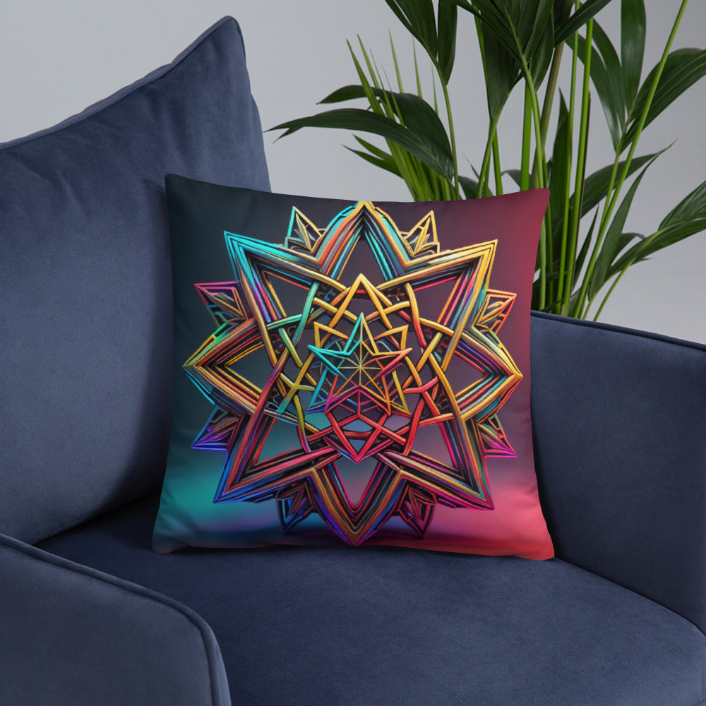 Futuristic Shine | Star of David | Pillow Case