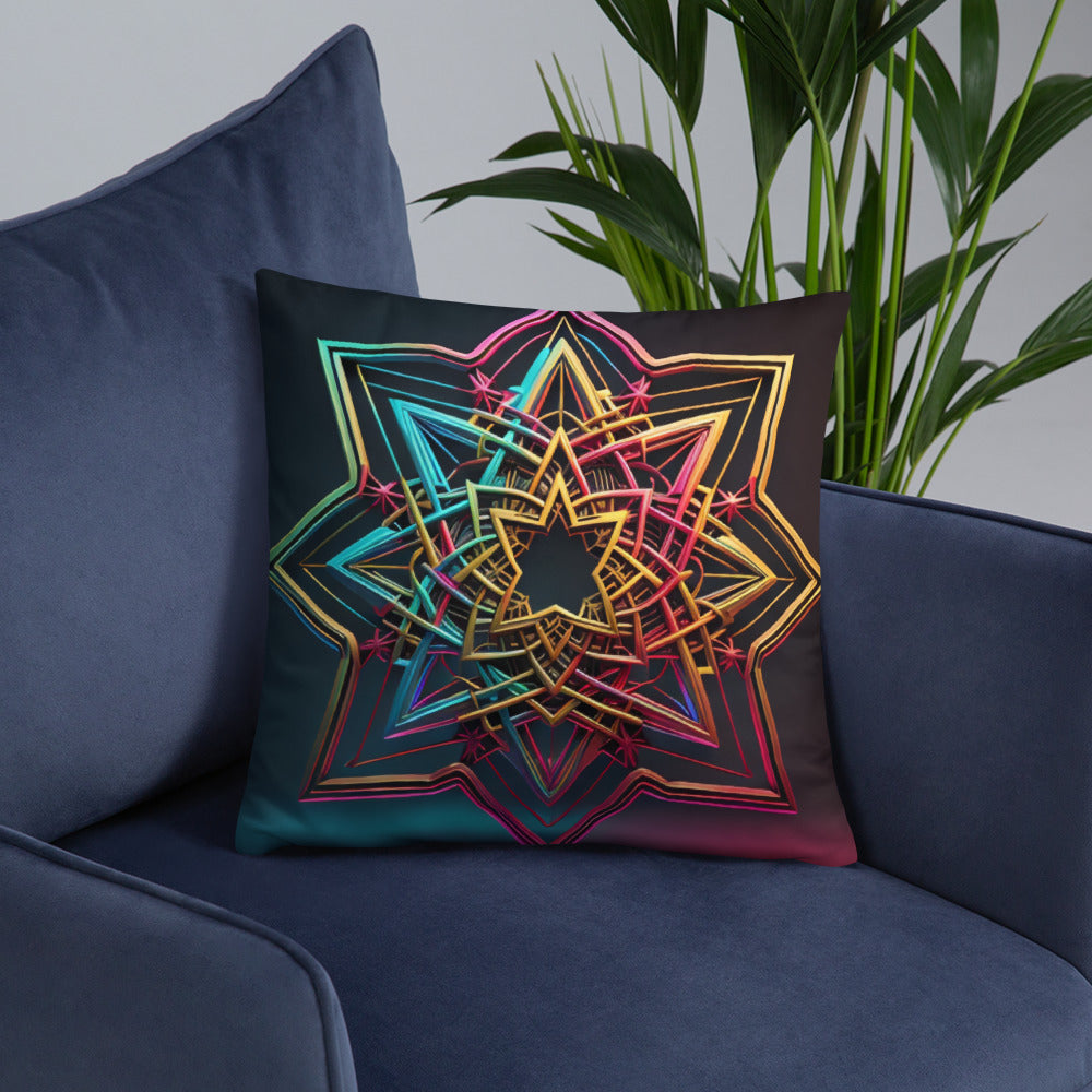 Futuristic Shine | Star of David | Pillow Case