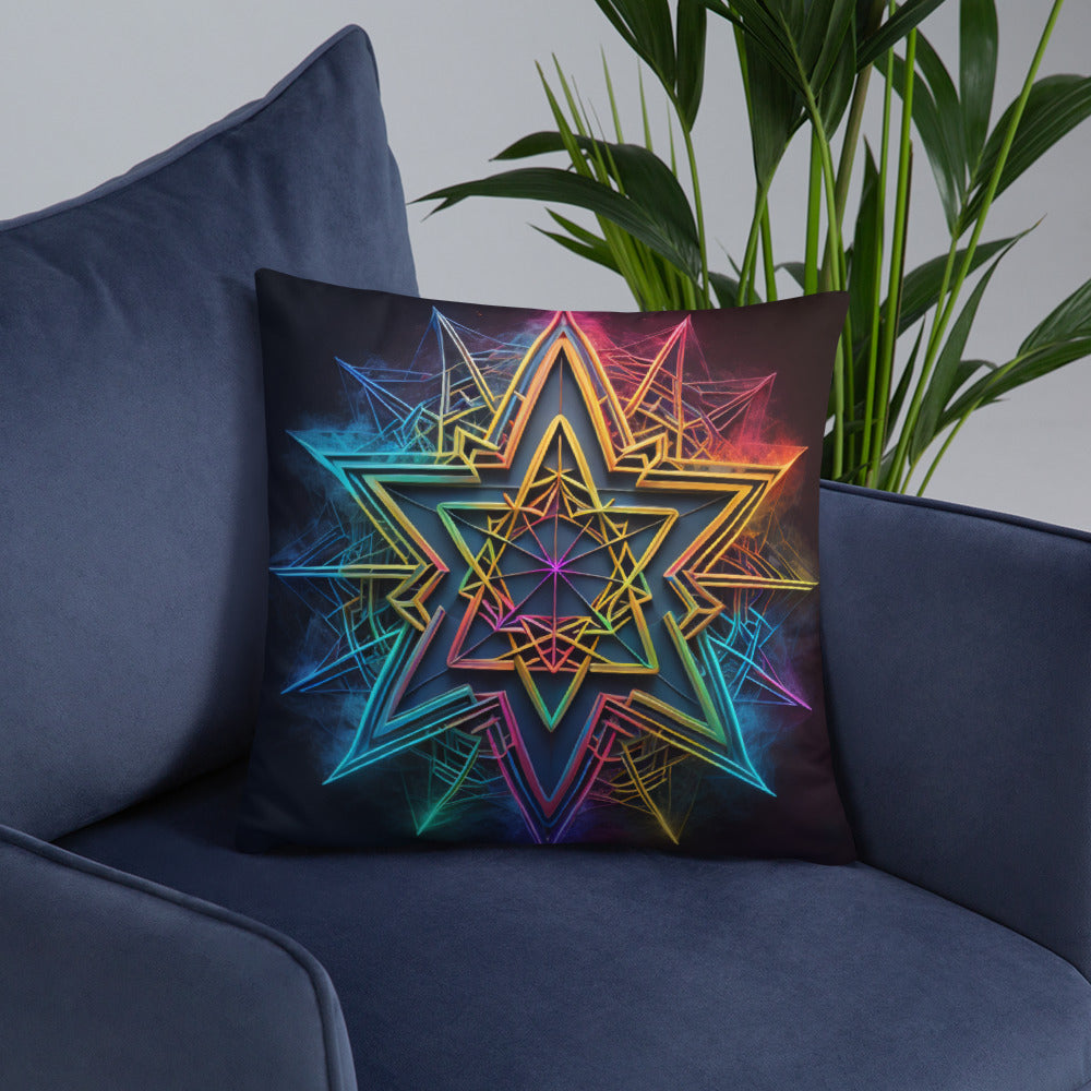 Futuristic Shine | Star of David | Pillow Case
