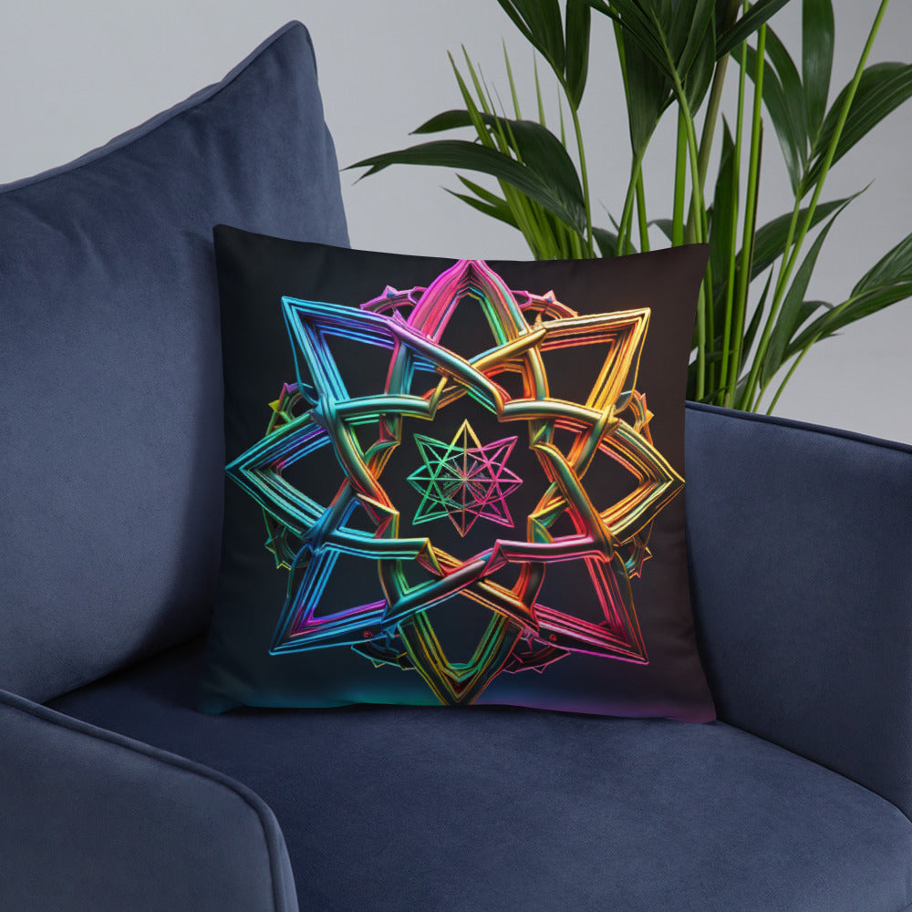 Futuristic Shine | Star of David | Pillow Case