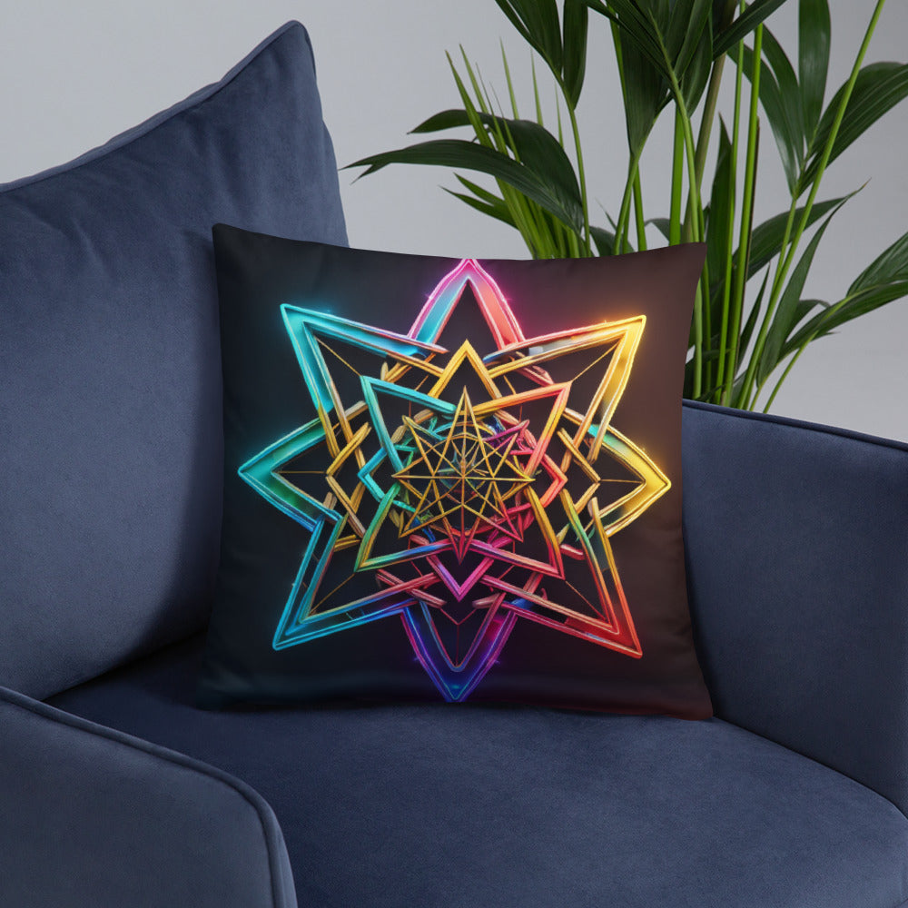 Futuristic Shine | Star of David | Pillow Case
