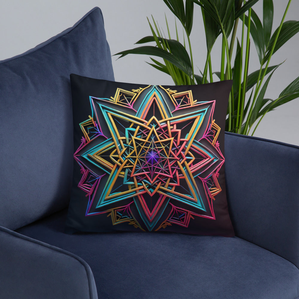 Futuristic Shine | Star of David | Pillow Case