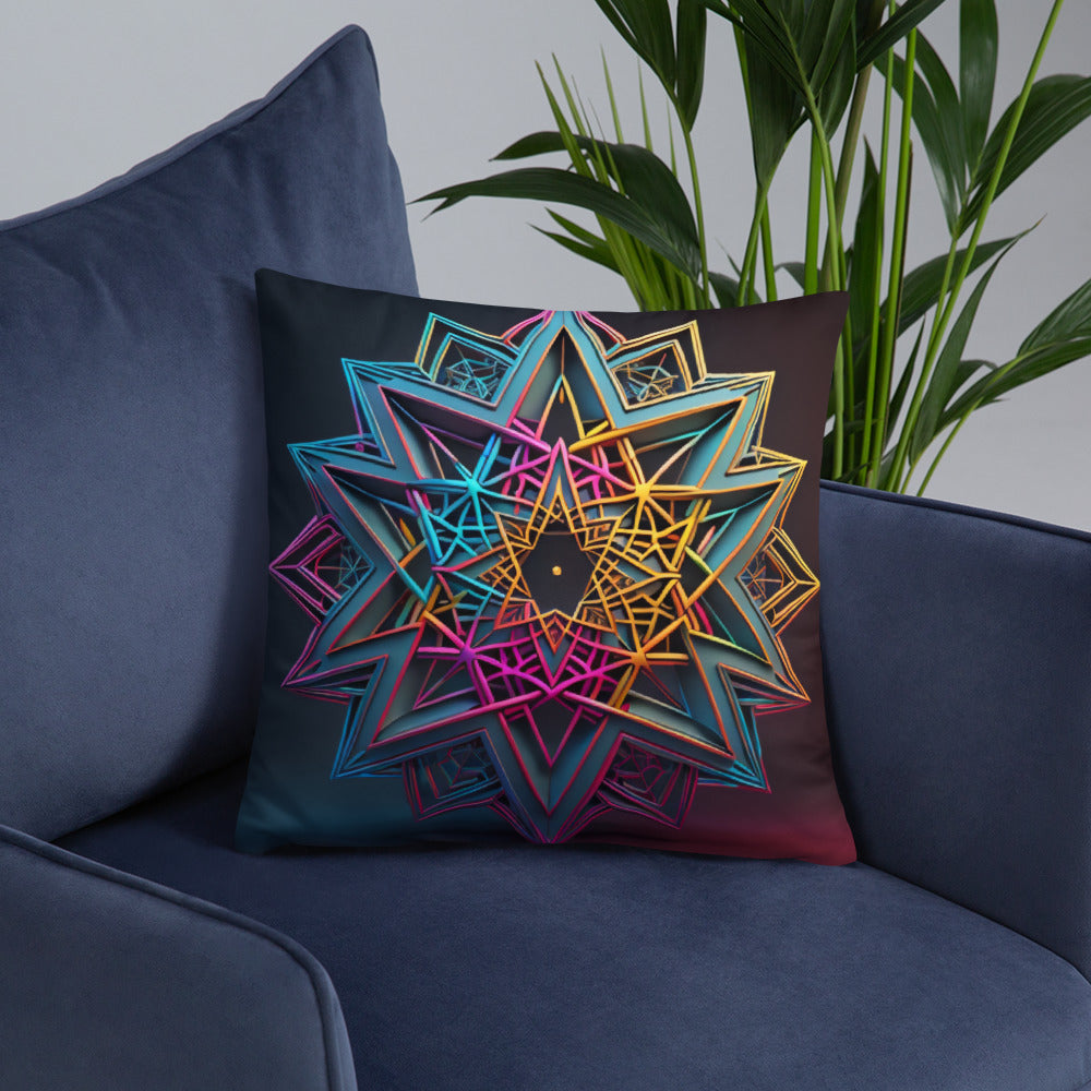 Futuristic Shine | Star of David | Pillow Case