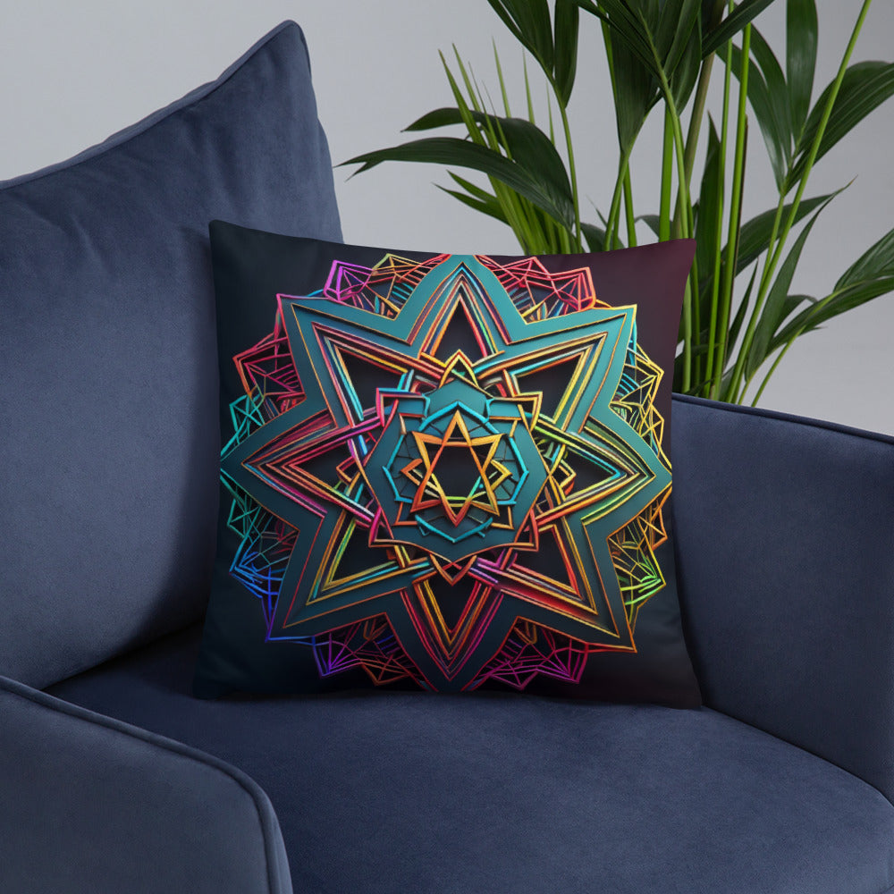 Futuristic Shine | Star of David | Pillow Case