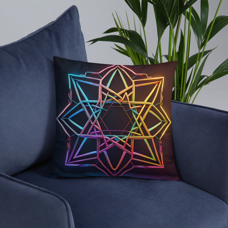 Futuristic Shine | Star of David | Pillow Case