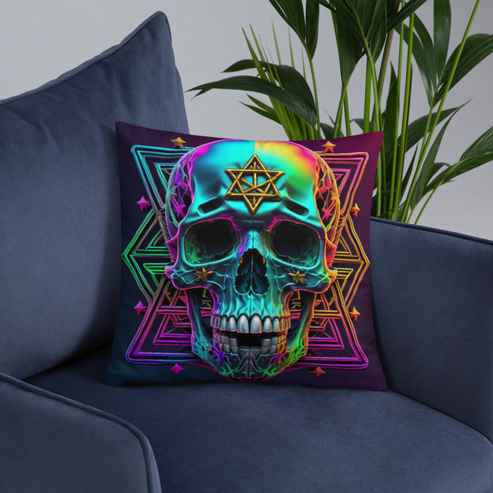 Cromo Skull | Star of David | Pillow Case