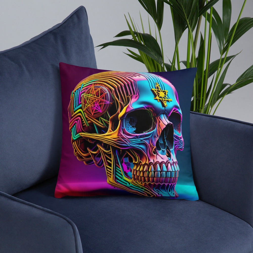 Cromo Skull | Star of David | Pillow Case