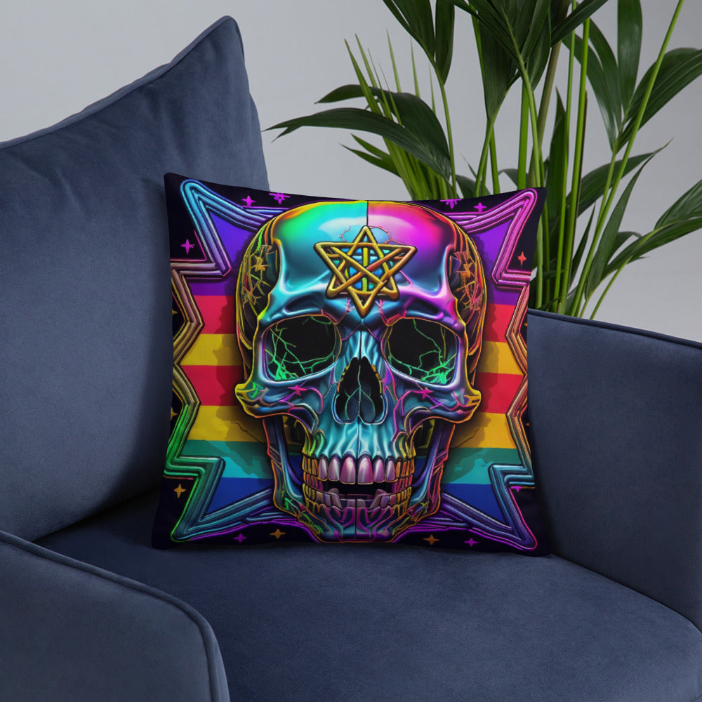 Cromo Skull | Star of David | Pillow Case
