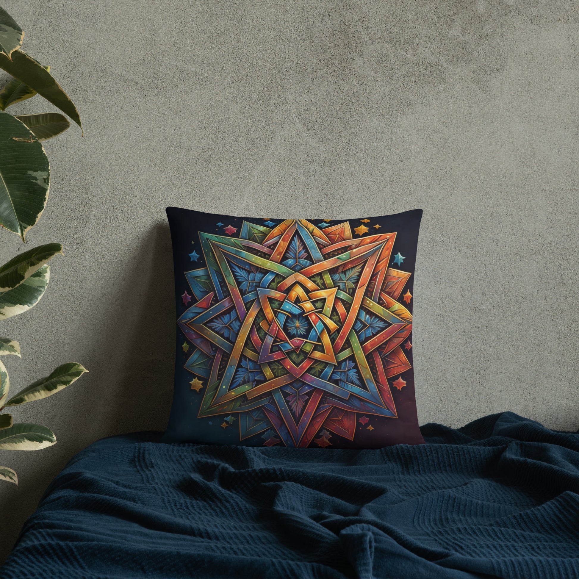 Vibrant Song | Star of David | Pillow Case